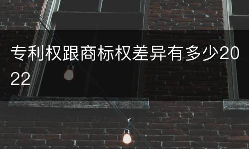 专利权跟商标权差异有多少2022