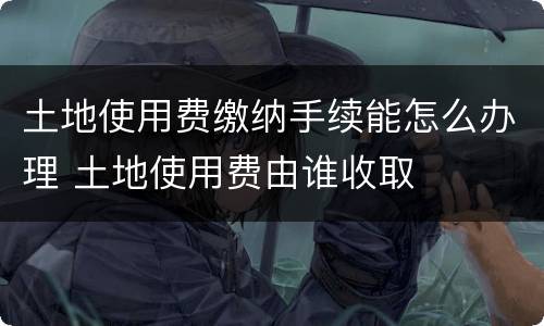 土地使用费缴纳手续能怎么办理 土地使用费由谁收取