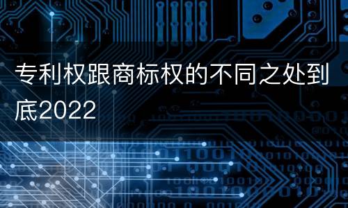 专利权跟商标权的不同之处到底2022