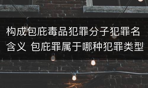 构成包庇毒品犯罪分子犯罪名含义 包庇罪属于哪种犯罪类型