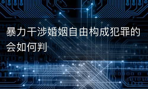 暴力干涉婚姻自由构成犯罪的会如何判