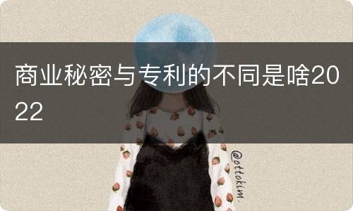 商业秘密与专利的不同是啥2022