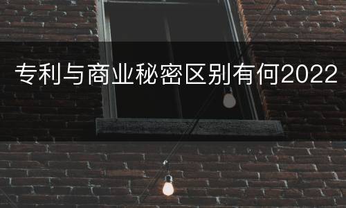 专利与商业秘密区别有何2022
