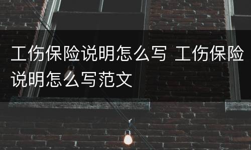 工伤保险说明怎么写 工伤保险说明怎么写范文
