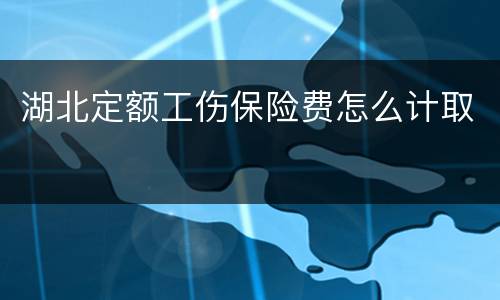 湖北定额工伤保险费怎么计取
