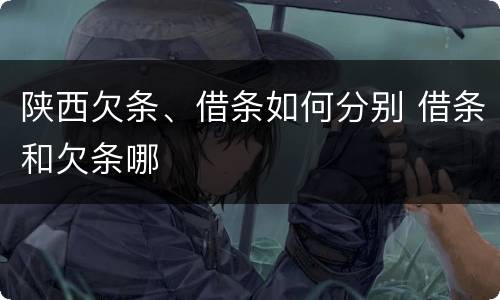 陕西欠条、借条如何分别 借条和欠条哪