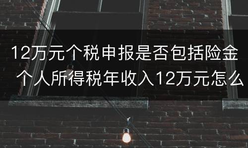 12万元个税申报是否包括险金 个人所得税年收入12万元怎么申报