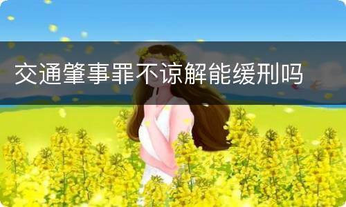 交通肇事罪不谅解能缓刑吗