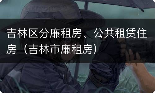 吉林区分廉租房、公共租赁住房（吉林市廉租房）