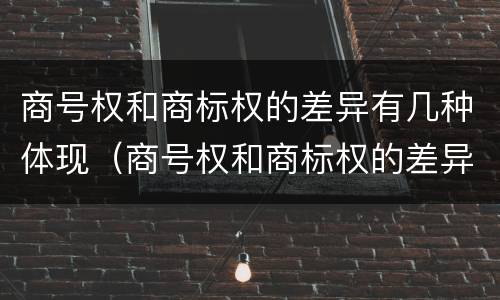 商号权和商标权的差异有几种体现（商号权和商标权的差异有几种体现方法）
