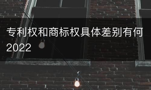 专利权和商标权具体差别有何2022
