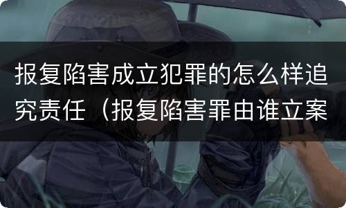 报复陷害成立犯罪的怎么样追究责任（报复陷害罪由谁立案）