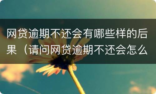 网贷逾期不还会有哪些样的后果（请问网贷逾期不还会怎么样）