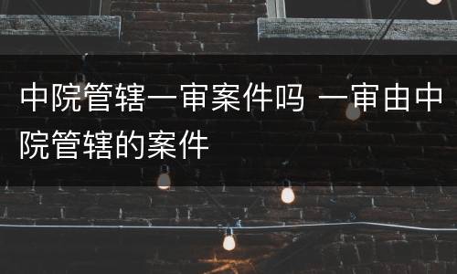中院管辖一审案件吗 一审由中院管辖的案件
