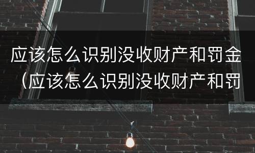 应该怎么识别没收财产和罚金（应该怎么识别没收财产和罚金的情况）