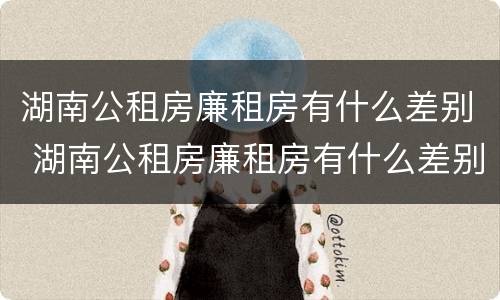 湖南公租房廉租房有什么差别 湖南公租房廉租房有什么差别吗