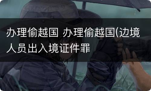 办理偷越国 办理偷越国(边境人员出入境证件罪