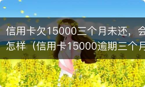 信用卡欠15000三个月未还，会怎样（信用卡15000逾期三个月未还利息多少）