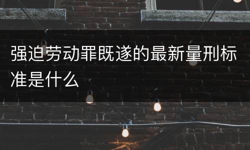 强迫劳动罪既遂的最新量刑标准是什么