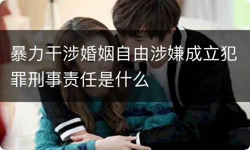 暴力干涉婚姻自由涉嫌成立犯罪刑事责任是什么
