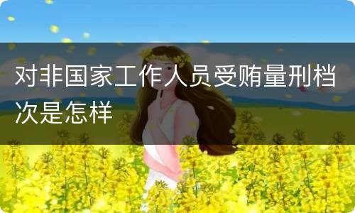 对非国家工作人员受贿量刑档次是怎样