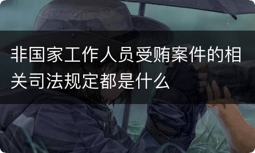 非国家工作人员受贿案件的相关司法规定都是什么