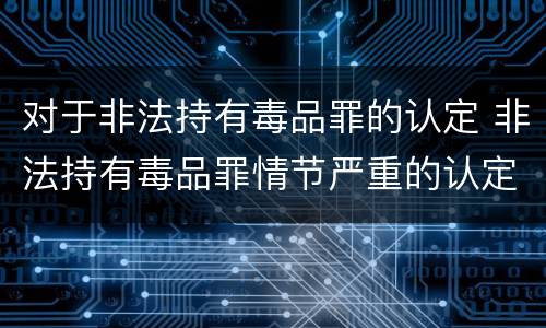 对于非法持有毒品罪的认定 非法持有毒品罪情节严重的认定