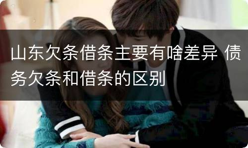 山东欠条借条主要有啥差异 债务欠条和借条的区别