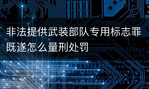 非法提供武装部队专用标志罪既遂怎么量刑处罚