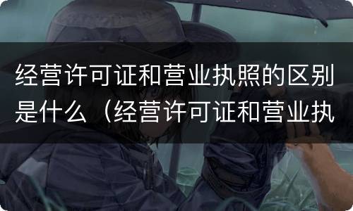 经营许可证和营业执照的区别是什么（经营许可证和营业执照的区别是什么意思）