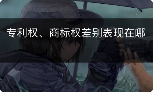 专利权、商标权差别表现在哪
