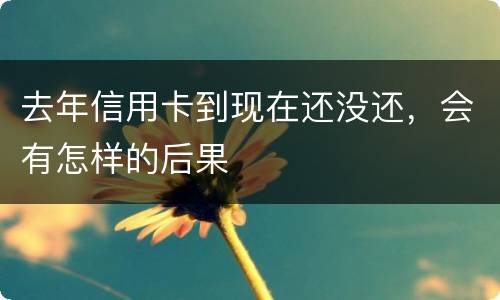 去年信用卡到现在还没还，会有怎样的后果