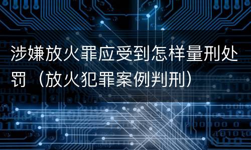 涉嫌放火罪应受到怎样量刑处罚（放火犯罪案例判刑）