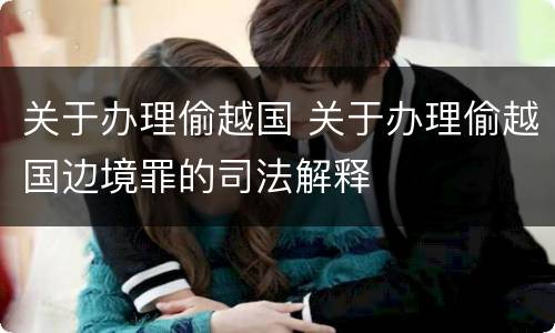 关于办理偷越国 关于办理偷越国边境罪的司法解释