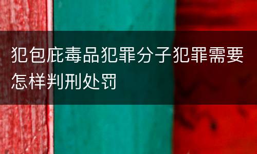 犯包庇毒品犯罪分子犯罪需要怎样判刑处罚