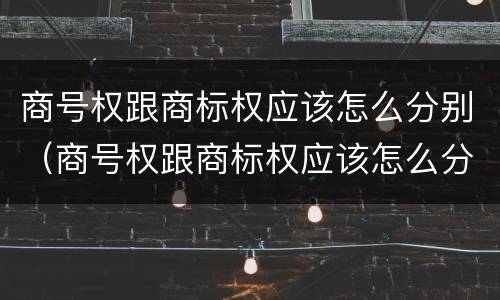 商号权跟商标权应该怎么分别（商号权跟商标权应该怎么分别使用）