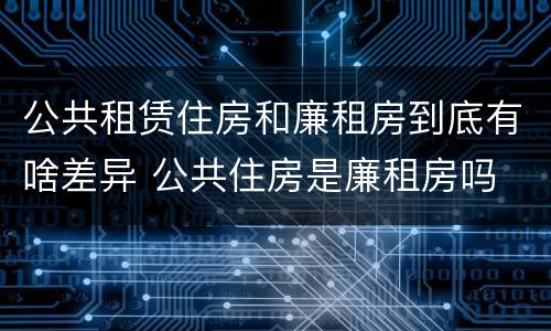 公共租赁住房和廉租房到底有啥差异 公共住房是廉租房吗
