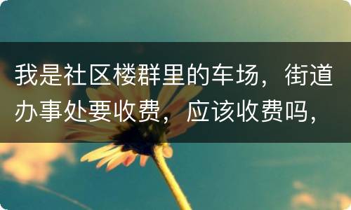 我是社区楼群里的车场，街道办事处要收费，应该收费吗，按什么标准收