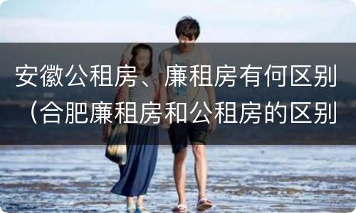 安徽公租房、廉租房有何区别（合肥廉租房和公租房的区别）