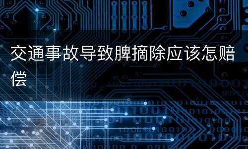 交通事故导致脾摘除应该怎赔偿
