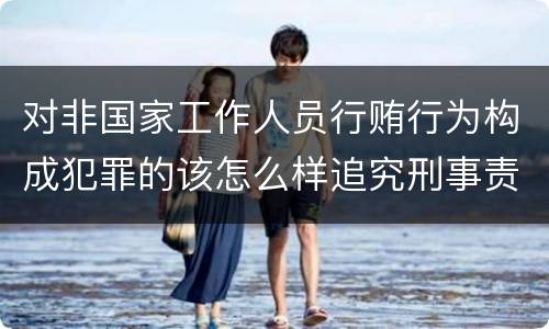 对非国家工作人员行贿行为构成犯罪的该怎么样追究刑事责任