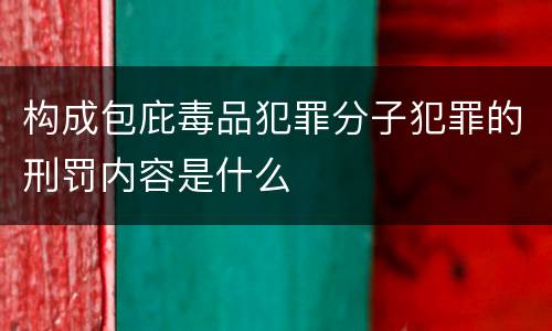 构成包庇毒品犯罪分子犯罪的刑罚内容是什么