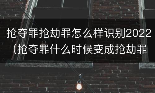 抢夺罪抢劫罪怎么样识别2022（抢夺罪什么时候变成抢劫罪）