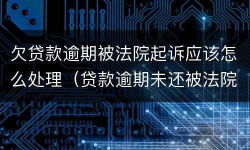 欠贷款逾期被法院起诉应该怎么处理（贷款逾期未还被法院起诉该怎样应对）