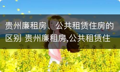 贵州廉租房、公共租赁住房的区别 贵州廉租房,公共租赁住房的区别