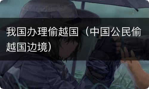 我国办理偷越国（中国公民偷越国边境）
