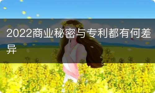 2022商业秘密与专利都有何差异