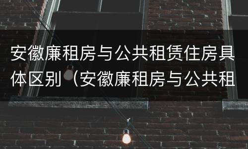 安徽廉租房与公共租赁住房具体区别（安徽廉租房与公共租赁住房具体区别在哪）