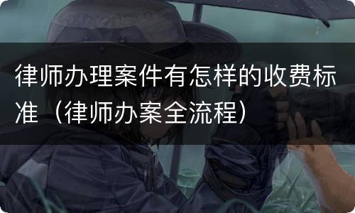 律师办理案件有怎样的收费标准（律师办案全流程）