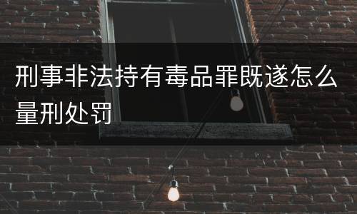 刑事非法持有毒品罪既遂怎么量刑处罚